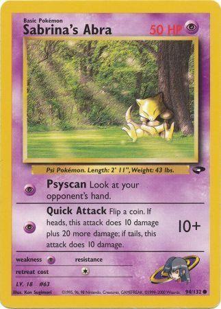 Sabrina's Abra 94/132 - Gym Challenge Unlimited