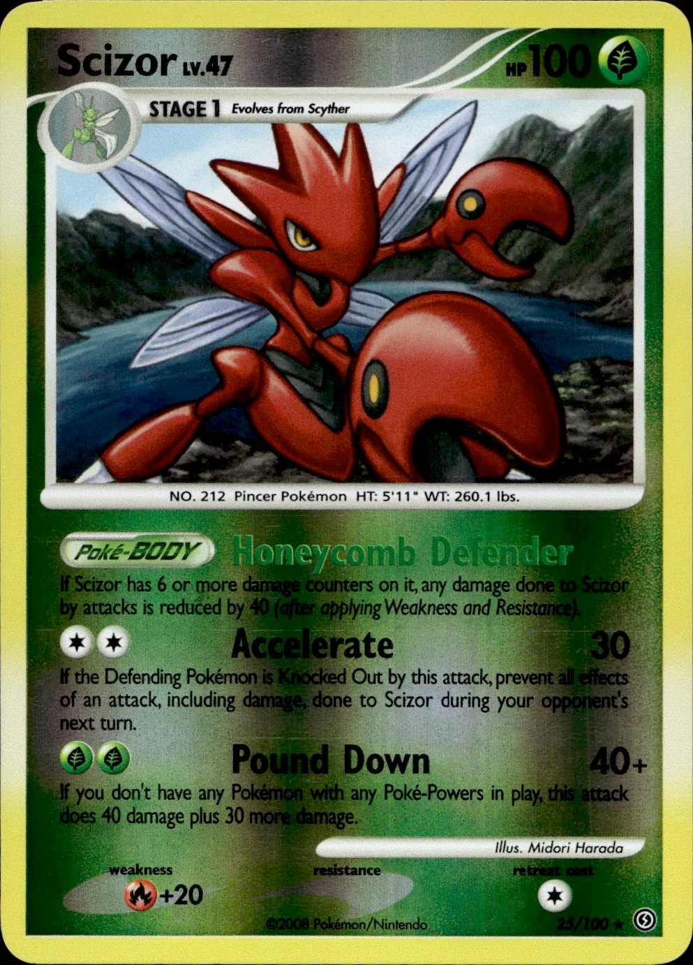 Scizor 25/100 - Stormfront Reverse Holofoil - Image 3
