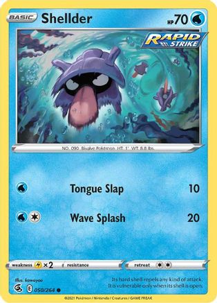 Shellder 50/264 - Fusion Strike Reverse Holofoil