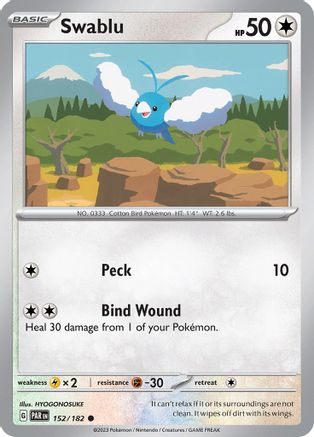 Swablu 152 - SV04 Paradox Rift Reverse Holofoil