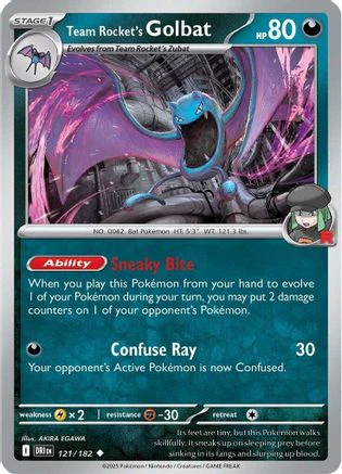 Team Rocket's Golbat 121 - SV10 Destined Rivals Reverse Holofoil