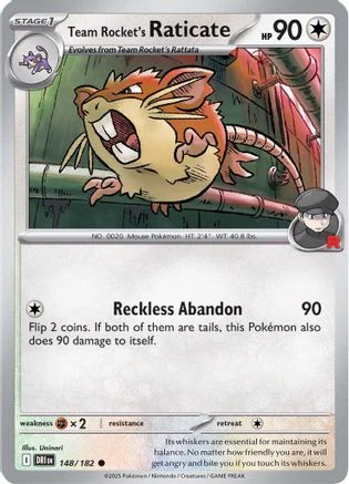 Team Rocket's Raticate - 148/182 148 - SV10 Destined Rivals