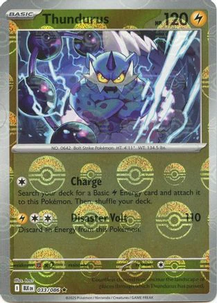 Thundurus - 036/086 (Poke Ball Pattern) 36 - SV Black Bolt Holofoil
