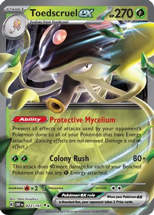 Toedscruel ex 22 - SV03 Obsidian Flames Holofoil