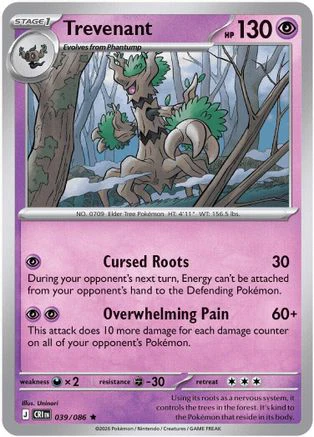 Trevenant 39 - ME04 Chaos Rising Reverse Holofoil