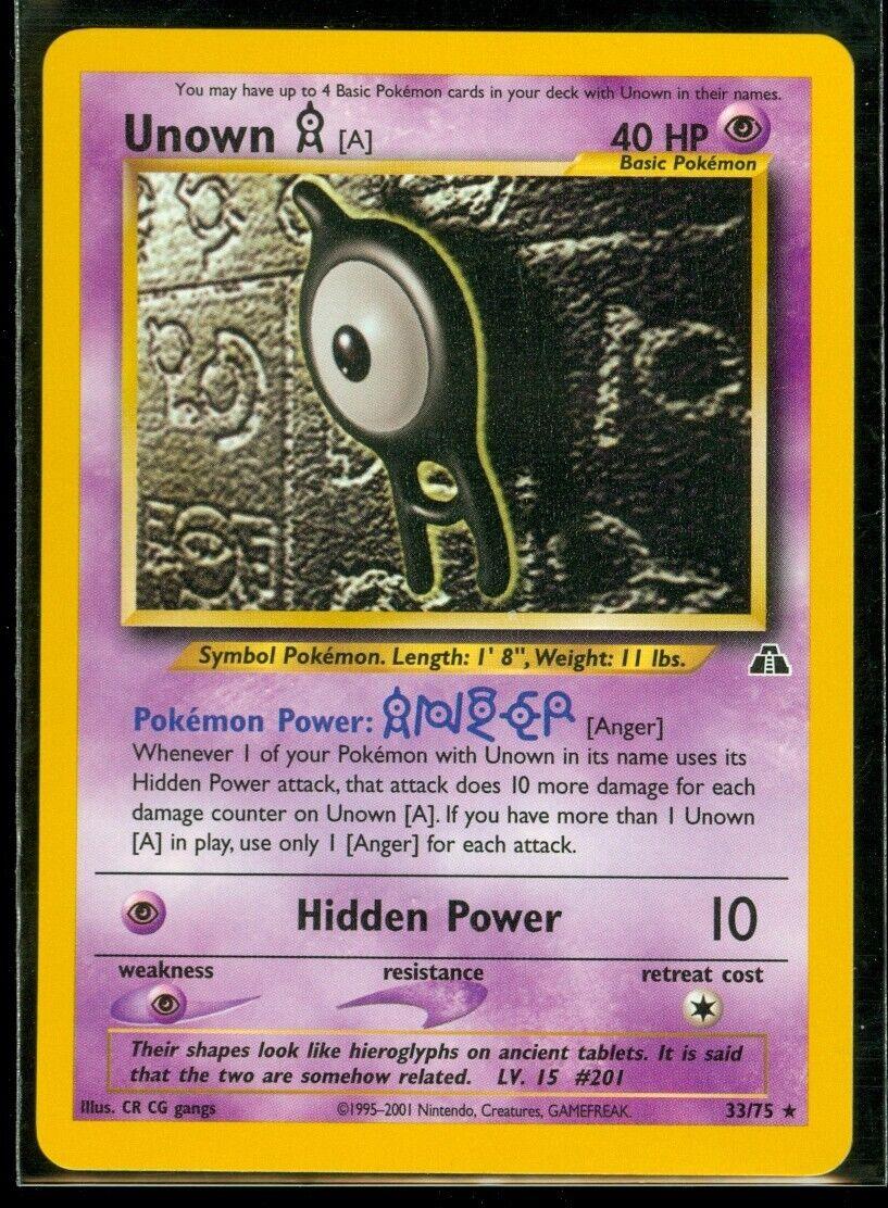 Unown [A] 33/75 - Neo Discovery Unlimited