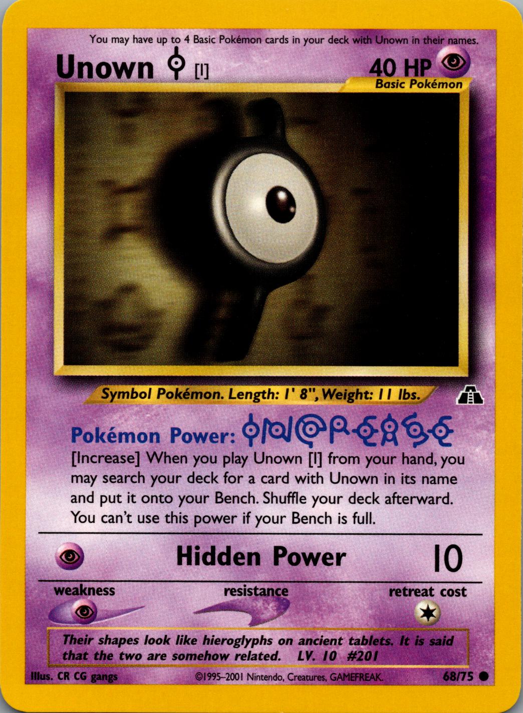 Unown [I] 68/75 - Neo Discovery Unlimited