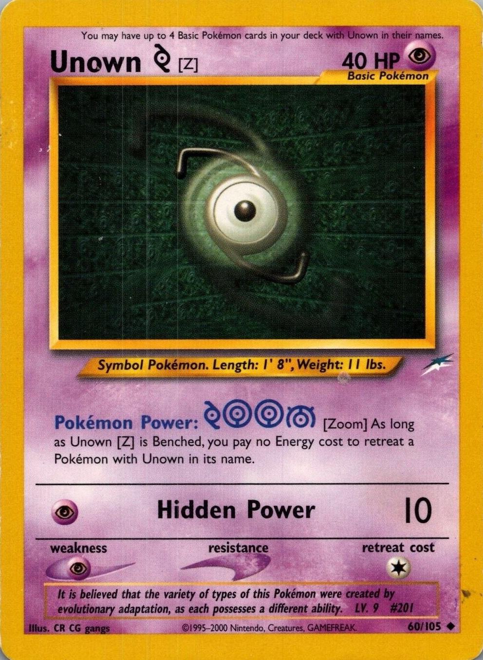 Unown [Z] 60/105 - Neo Destiny Unlimited