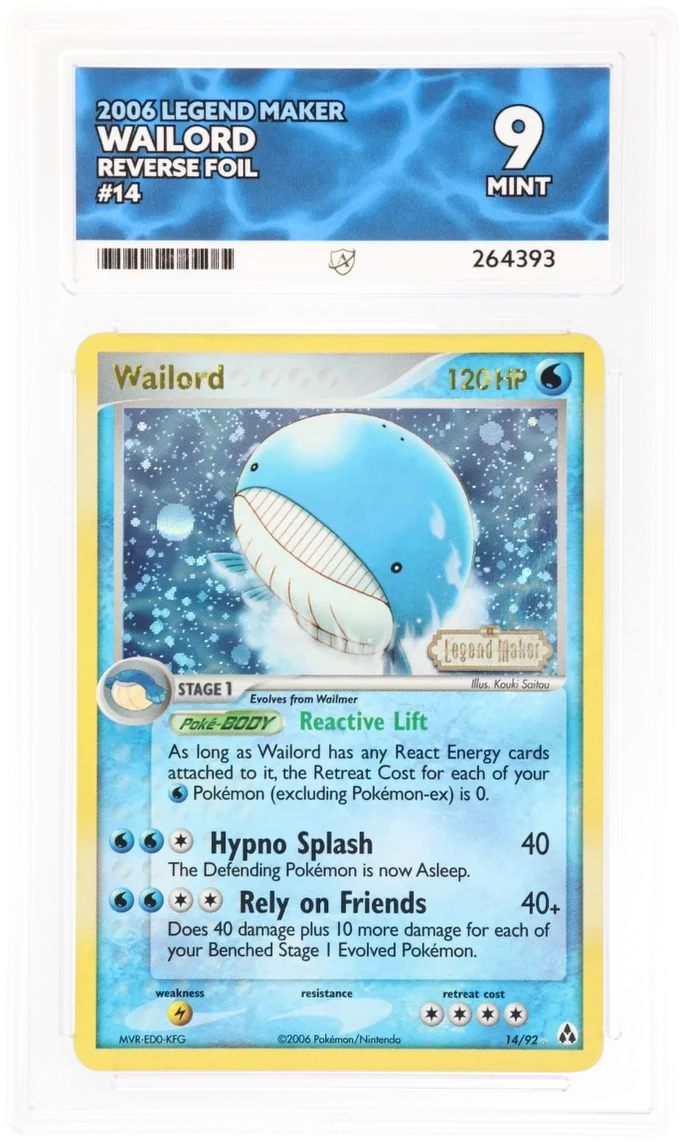 Wailord 14/92 Reverse Foil - ACE 9 - Legend Maker