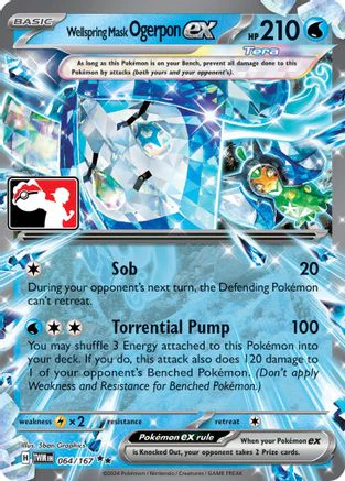 Wellspring Mask Ogerpon ex 64 - Prize Pack Series Cards Holofoil
