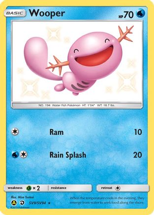 Wooper SV9/94 - Hidden Fates Shiny Vault Holofoil - Image 4