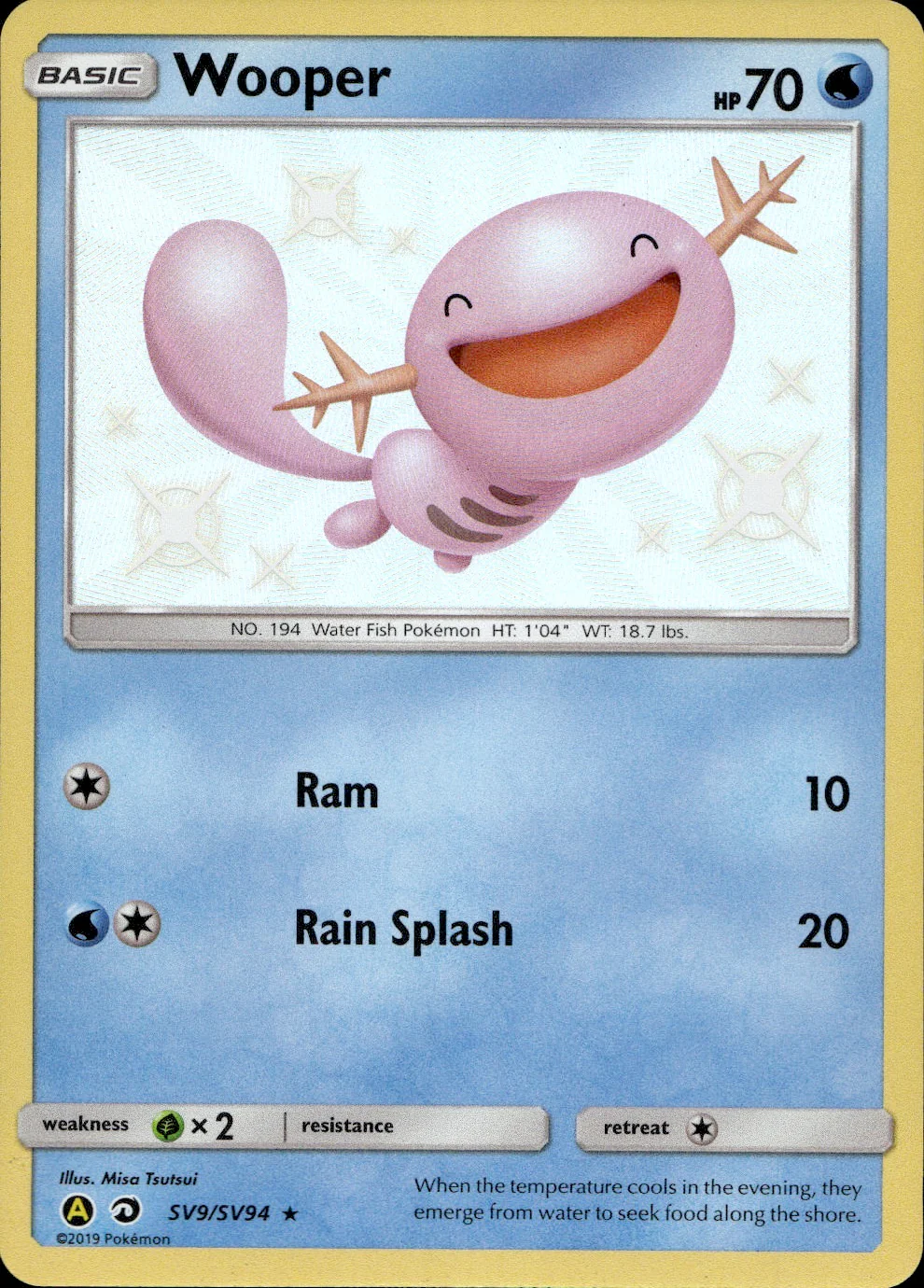 Wooper SV9/94 - Hidden Fates Shiny Vault Holofoil - Image 5