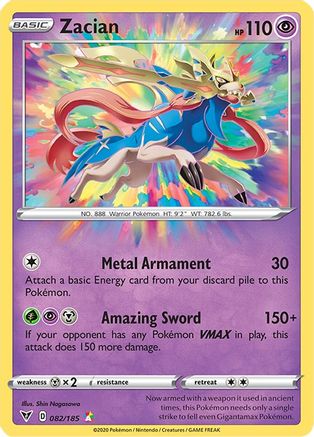 Zacian 82/185 - Vivid Voltage Holofoil - Image 155